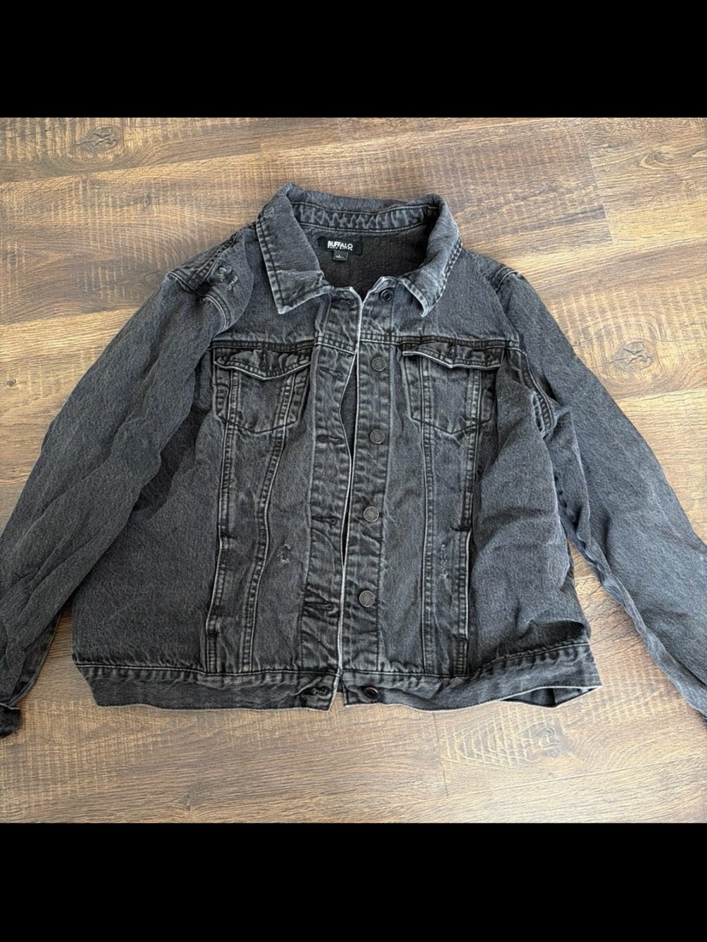 Buffalo David Bitton Women's Washed Black Denim Jacket